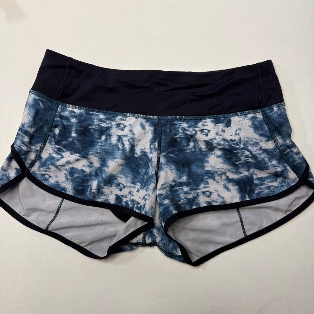 lululemon athletica Blue Tie-Dye Athletic Speed Up Shorts